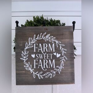 Farm Sweet Farm Rustic Wall Sign